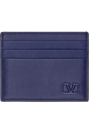 VALENTINO GARAVANI Men Wallets - Blue Mini VLogo Card Holder