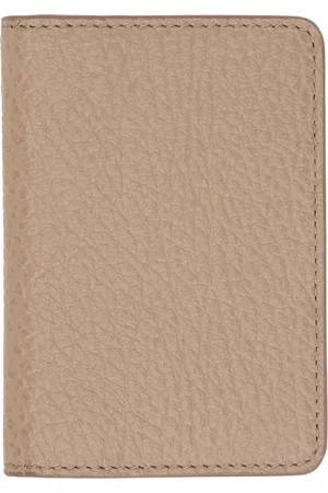 Maison Margiela Men Wallets - Beige Four Stitches Card Holder