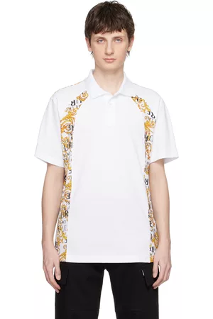 VERSACE Men Polo Shirts - White Couture Polo