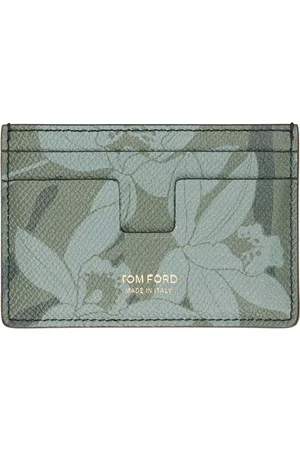 Tom Ford Men Wallets - Green Orchid Camo Card Holder