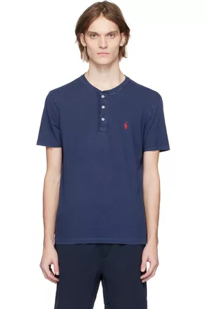 Ralph Lauren Men Accessories - Navy Buttoned Henley