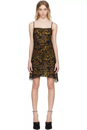 VERSACE Black Sketch Couture Mini Dress