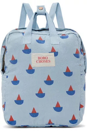 Bobo Choses Rucksacks - Kids Blue Sail Boat All Over School Backpack
