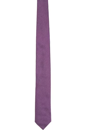 Z Zegna Purple Jacquard Tie