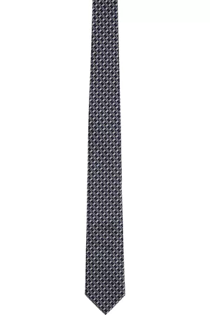 Z Zegna Men Neckties - Blue Jacquard Tie