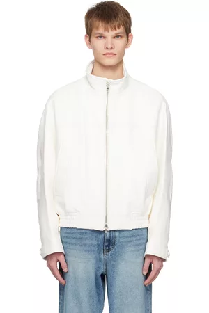 Solid White Cropped Leather Jacket