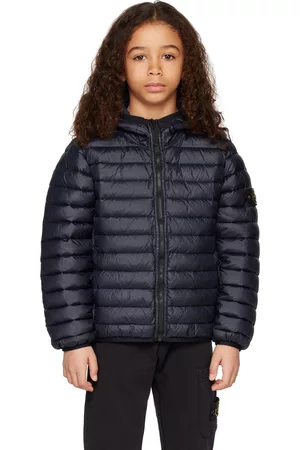 Stone Island Kids Navy Quilted Down Jacket