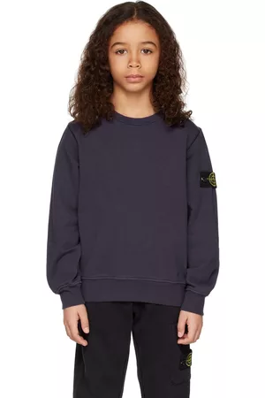 Stone Island Sweatshirts - Kids Navy Crewneck Sweatshirt
