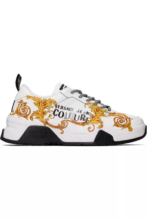VERSACE White Logo Couture Stargaze Sneakers