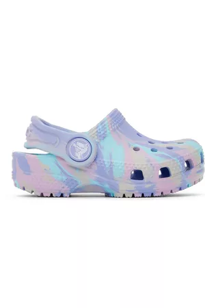 Crocs Baby Blue Classic Marbled Clogs