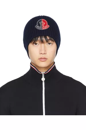 Moncler 2 Moncler Navy 1952 Logo Beanie