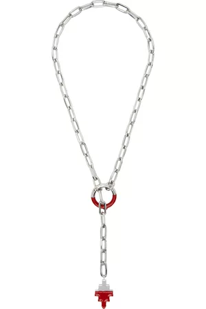 MARCELO BURLON Silver Cross Chain Necklace