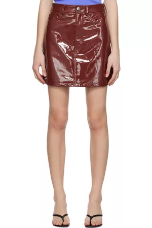 Maiden Name Women Mini Skirts - SSENSE Exclusive Burgundy Lindsey Miniskirt
