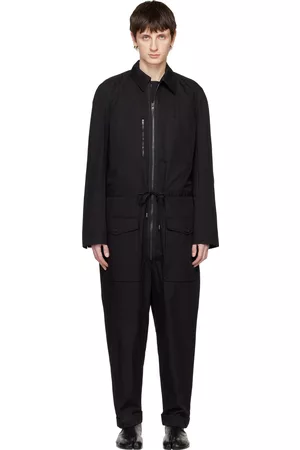 ISABEL BENENATO Black Drawstring Jumpsuit