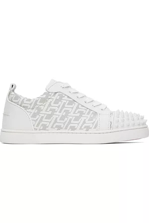 Christian Louboutin Fun Louis Junior Marble-effect High-top Woven Trainers  in Blue for Men