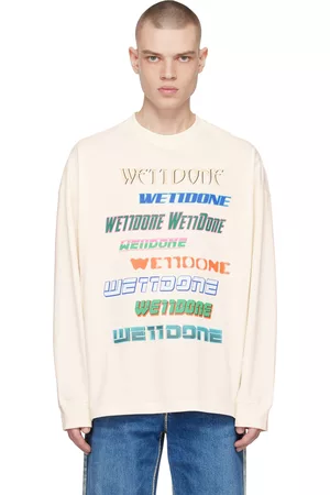 We11 Done Off- Printed Long Sleeve T-Shirt