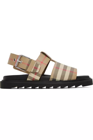 Burberry Kids Beige Vintage Check Sandals