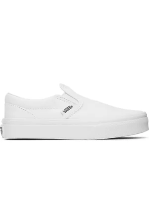 Vans Kids White Classic Slip-On Little Kids Sneakers