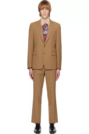 DRIES VAN NOTEN Brown Slim-Fit Suit