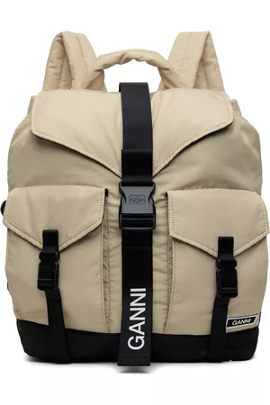 Ganni Beige Tech Backpack