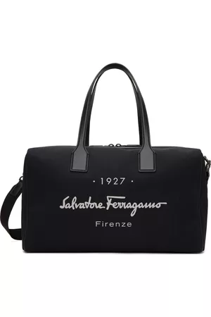 Salvatore Ferragamo Black 1927 Signature Duffle Bag