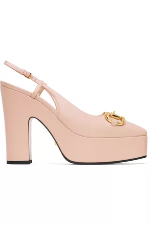 Gucci Pink Leather Pump Heels