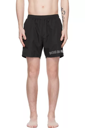 HUGO BOSS Black Printed Swim Shorts