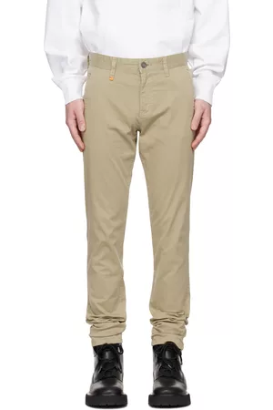 HUGO BOSS Beige Slim-Fit Trousers
