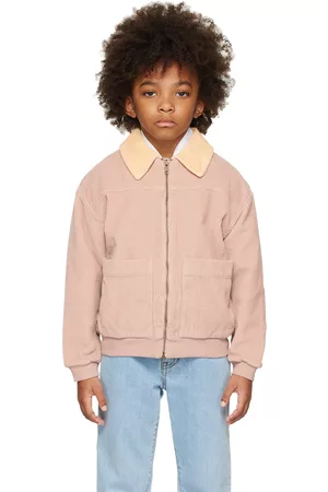 Repose AMS Kids Pink Spread Collar Bomber Jacket
