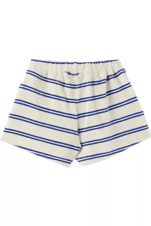The Campamento Baby Off-White & Blue Stripes Shorts
