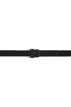 Stone Island Black Logo Belt