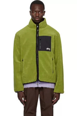 STUSSY Green Zip Reversible Jacket