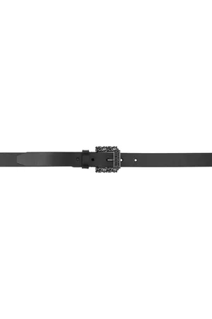 VERSACE Black Leather Belt