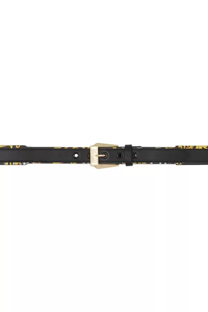 VERSACE Black & Yellow Logo Belt