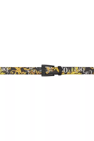 VERSACE Black & Yellow Logo Belt