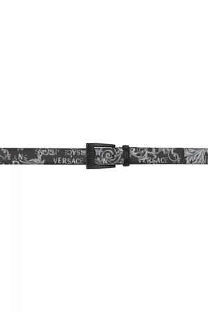VERSACE Black & White Logo Belt