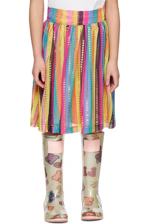 Marc Jacobs Kids Multicolor Striped Midi Skirt