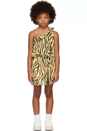 The Animals Observatory Kids Black & Yellow Weasel Dress