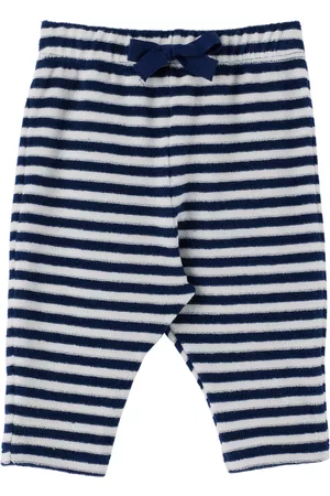 Petit Bateau Baby Navy & White Striped Lounge Pants