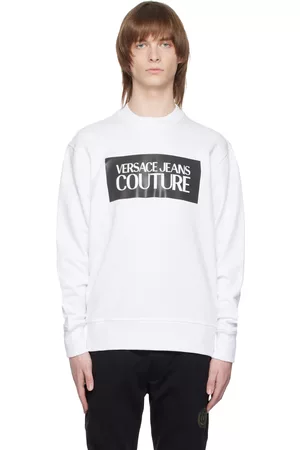 VERSACE White Printed Sweatshirt