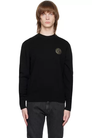 VERSACE Black V-Emblem Sweater