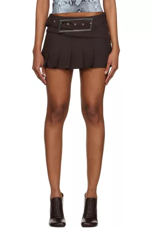 16Arlington SSENSE Exclusive Brown Nimue Miniskirt