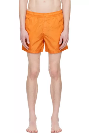 Moncler Orange Drawstring Swim Shorts