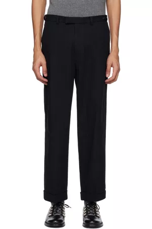 Beams Navy Wide-Leg Trousers
