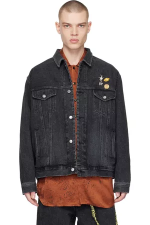 SONG FOR THE MUTE Men Denim Jackets - Faded Denim Jacket