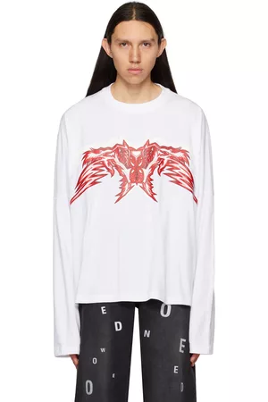We11 Done Men Long Sleeved T-Shirts - Printed Long Sleeve T-Shirt