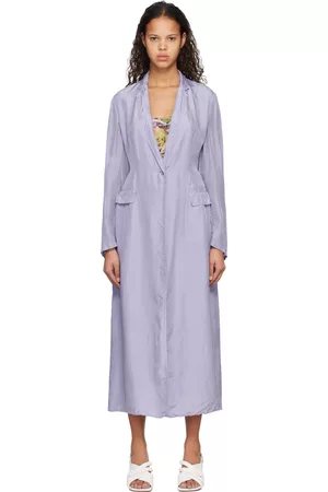 DRIES VAN NOTEN Women Long Coats - Purple Long Coat