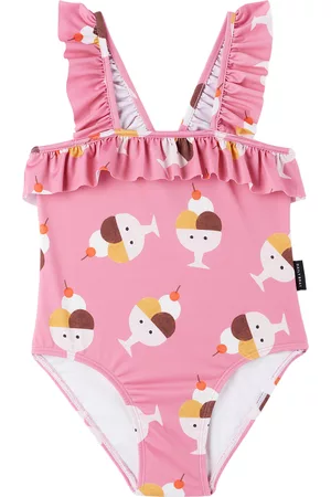Daily Brat Girls Swimsuits - Kids Pink Elsie One-Piece Swimsuit