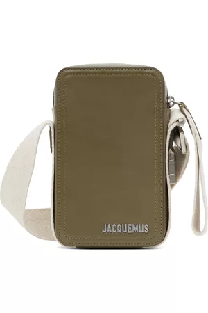 Jacquemus Men Luggage - Khaki Le Raphia 'Le Cuerda Vertical' Bag