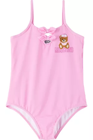 Moschino Baby Pink Printed One-Piece Swimsuit